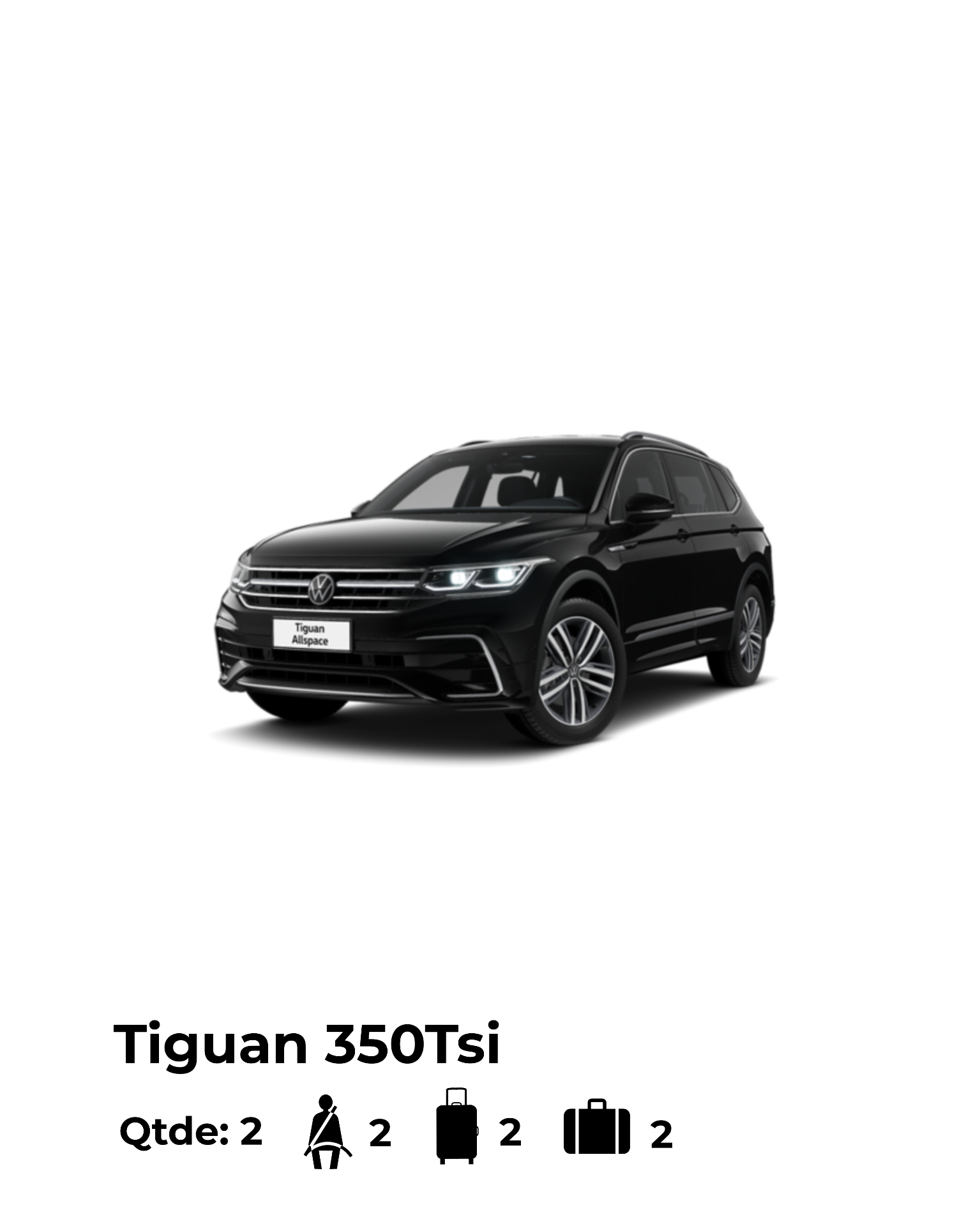 Tiguan 350TSi - SUV blindado com espaço e conforto para até 4 passageiros