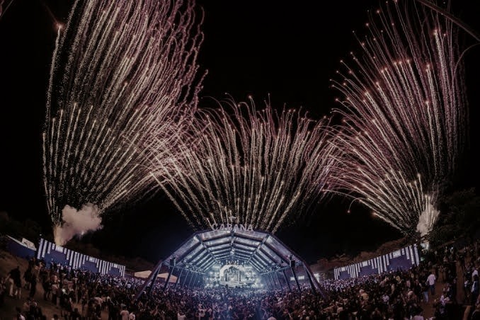 Main stage at a large event